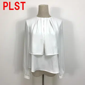 A6365 플라스테 긴팔 블라우스 상의 화이트 화이트 XS