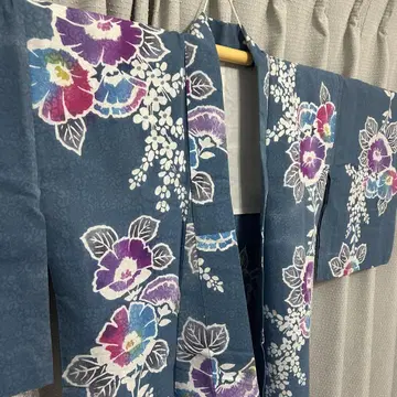 주센 유카타 나팔꽃 스카이블루
