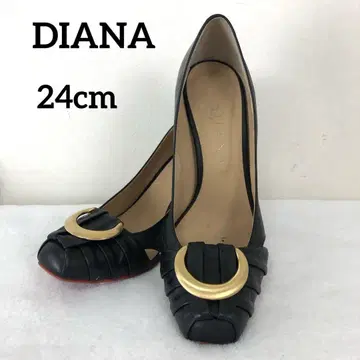 다이애나 펌프스 하이힐 24cm 레드 밑창 블랙 신발 포멀