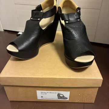 Deux Souliers 두 수리에 웨지 힐 오픈토 37