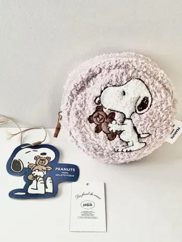 젤라또피케 완판템 SNOOPYxBEAR 아플리케 파우치 스누피