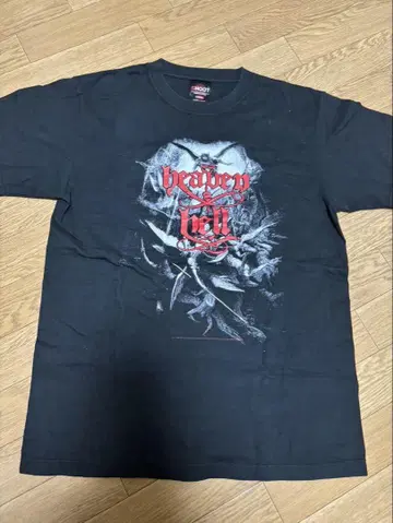 HEVEN&HELL 밴딩 티셔츠 black sabbath 티셔츠