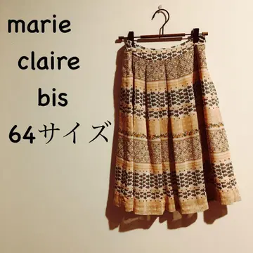 64 플레어 스커트 [마리끌레르 비스] 비침 올 패턴 척 안감