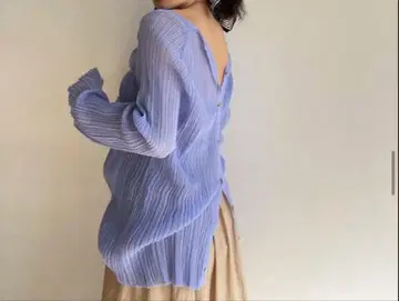 searoomlynn Light 시어 랜덤 RIB 가디건 아이리스