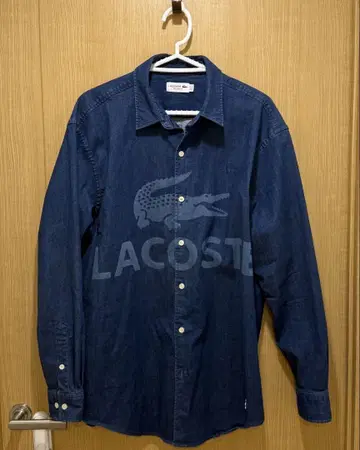LACOSTE 라코스테 데님 인디고 블루 빅 로고 XL 사이즈