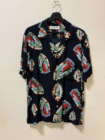RUDE GALLERY 마리아 알로하 셔츠 블랙 XL