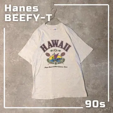 Hanes BEEFY-T HAWAII 티셔츠 90s 그레이 빈티지