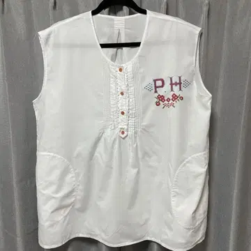 컨디션 최상 PINK HOUSE 핑크하우스 튜닉 로고 자수 구하기 어려움