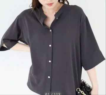 le.coeur blanc 르블랑 조젯 블라우스 블랙