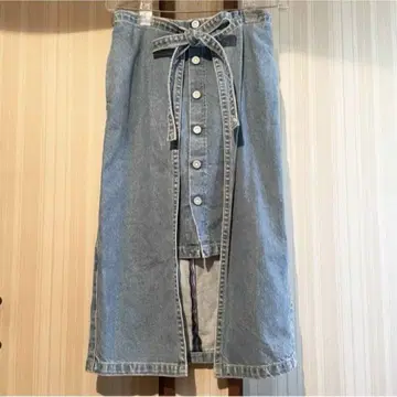 moussy FRONT RIBBON SKIRT 데님 스커트