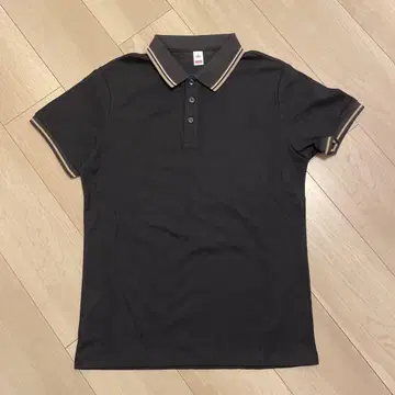 스트라이프 옷깃 블랙 피케 셔츠