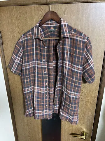 MACKINTOSH 반팔 체크 셔츠 M 린넨