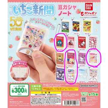 산리오 딸기 신문 콩 가샤 노트 4종 세트