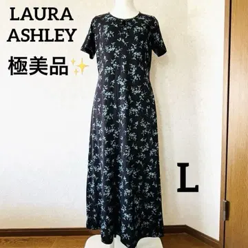 [인기!] 로라 애슐리 빅 사이즈 L 롱 원피스 맥시 꽃무늬 블랙