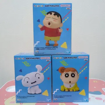 짱구는 못말려 SOFIMATES 피규어 3체 세트 흰둥이 해바라기