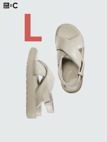 UNIQLOC 크로스 스트랩 샌들 L 베이지