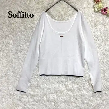 소핏 긴팔 컷소 티셔츠 스웨터 니트 화이트 네이비