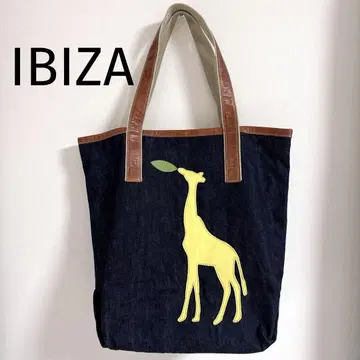 IBIZA 이비자 토트백 데님 숄더 기린 가죽 A4 가능
