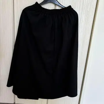 블랙 버튼 미니 스커트 약 76cm 기장