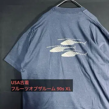 프룻 오브 더 룸 90s 기업 티셔츠 USA 구제 의류 XL