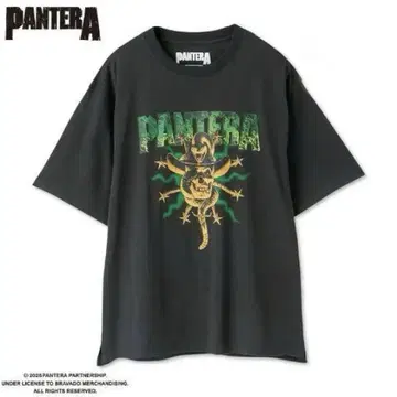 미사용 새상품 L Pantera 스네이크 해골 티셔츠 반팔