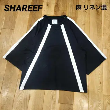 SHAREEF 샤리프 티셔츠 라인 탑 린넨 코튼