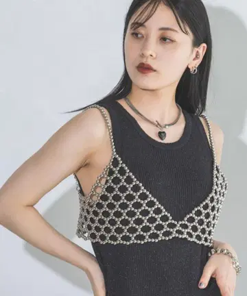 지나시스 비즈 크로스 디자인 뷔스티에