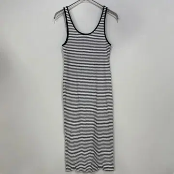 [ H&M ] 에이치앤엠 (M) 보더 무늬 탱크탑 롱 원피스