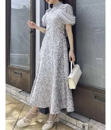 dazzlin 시어 베일 자카드 원피스