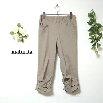 maturita 7부 기장 캐주얼 팬츠 카키 M