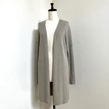 evam eva 코튼 린넨 드라이 롱 가디건 그레이지