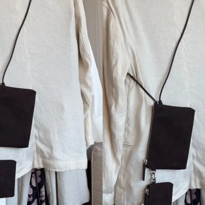 MATIN KIM | 마뗑킴 Matin Kim Suede Multi Pouch Mini Shoulder