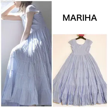 MARIHA 초원의 무지개 드레스 티어드 원피스 노블 별주 색스 블루