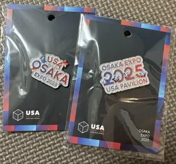 오사카 간사이 엑스포 미국관 파빌리온 핀 배지 osaka 스파크