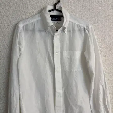 Maker's Shirt 화이트 셔츠 린넨 면 흰색 M 사이즈