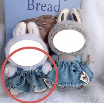 17cm 봉제 인형 러브부 옷 갈아입기 데님 원피스