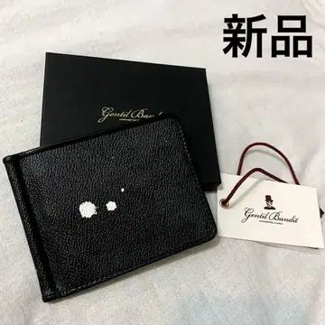 미사용 새상품 쟈티반티 블랙 머니클립 가죽 블랙 카모플라쥬