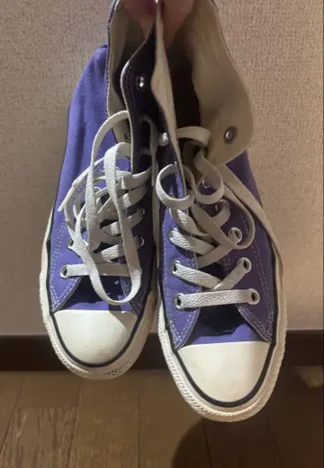 보라색 ALL STAR 하이컷 스니커즈 컨버스