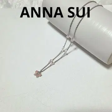 ANNA SUI 나비 모티브 목걸이 핑크