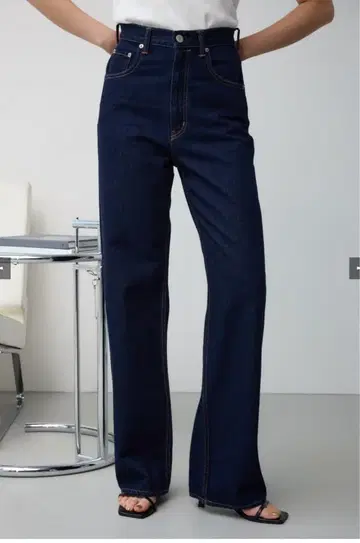 AZULbyMOUSSY 하이 웨스트 와이드 데님