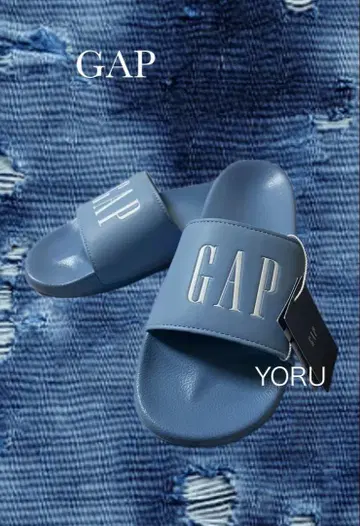 샤워 샌들 y2k 그런지 GAP 갭 아카이브 짙은 블루