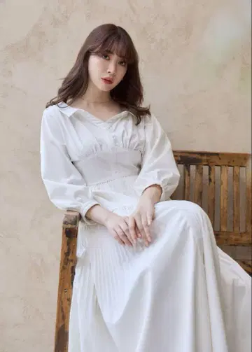 herlipto Pleated Open Shirt Dress 원피스