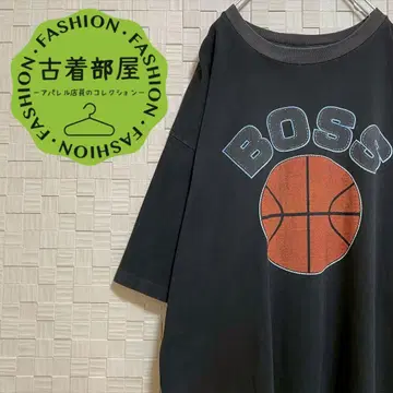 [ 90s ] USA 제작 BOSS 농구 티셔츠 싱글 스티치 XXL 블랙