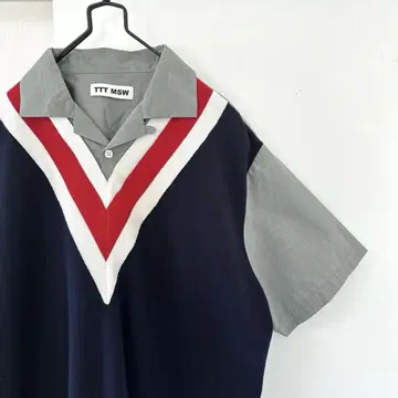 TTT MSW V 넥 반팔 셔츠