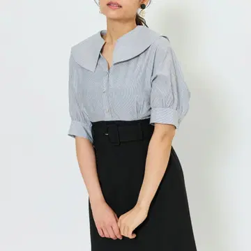 앙드 쿠튀르 빅 카라 도킹 원피스