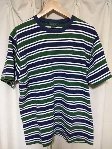 90s J.CREW 멀티 보더 반팔 티셔츠