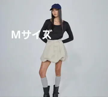 시루무린 라이트 코튼 벌룬 미니 스커트 M 사이즈 미사용 새상품