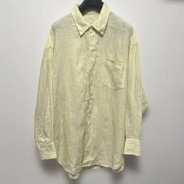 MACPHEE 린넨 샤이닝 오버 사이즈 셔츠