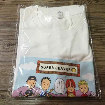 [새상품/XL/화이트] 슈퍼 비버 코지코지 반팔 티셔츠 콜라보