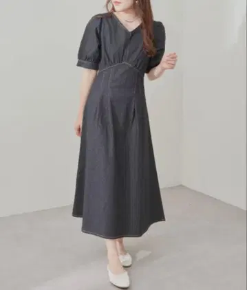 olive des olive 데님 턱 원피스